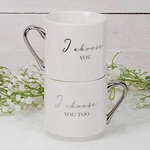 image of Amore By Juliana Stackable Mug Set - I Choose You...Too