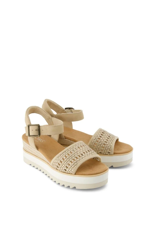 Image of TOMS Womens Diana Wedge in Light Sand Size: 7 Light Sand Female 7