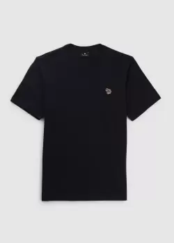 Image of Paul Smith Mens Regular Fit Ss Zebra T-Shirt In Blue