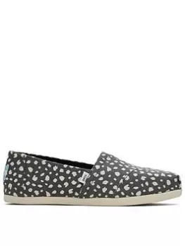 Image of TOMS Toms Cheetah Vegan Espadrilles, Dark Grey, Size 5, Women