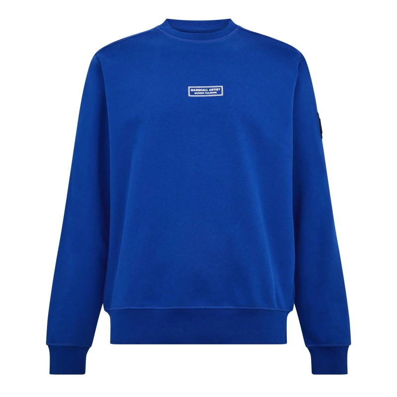 Image of Marshall Artist Mens Siren Crew Sweatshirt Cobalt male X Small