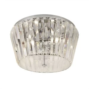 Image of 3 Light Flush Light Chrome with Glass, E27