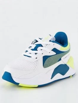 image of Puma Rs-X Hard Drive Childrens Trainers - White/Multi