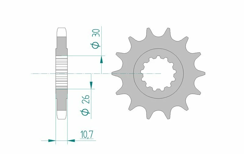 Image of AFAM Steel Standard Front Sprocket 21801 - 530