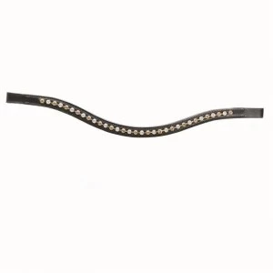 Image of Hy HyClass Curved Crystal Browband - Bronze/Silver