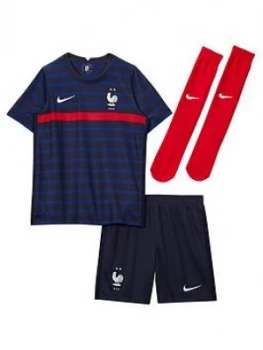 Image of Nike Little Kids France Home 2020 Kit - Navy