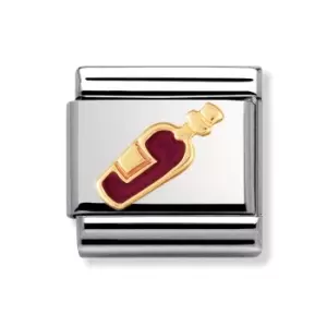 Image of Nomination Classic Gold & Enamel Red Wine Charm