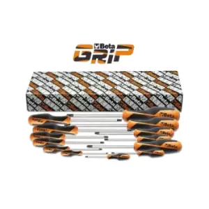 Image of Beta Tools 1267 TX/S13 13pc Beta GRIP Torx Screwdriver Set Non-Slip T5 to T45