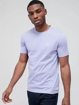 Image of BOSS Tales Relaxed Fit T-Shirt-Light/Pastel Purple, Light Purple, Size 2XL, Men