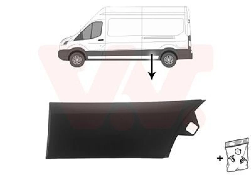 Image of VAN WEZEL Trim / Protective Strip, sidewall VAN WEZEL 1992419