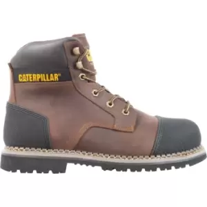 Image of CAT Powerplant, Safety Boots, Brown, Size 12