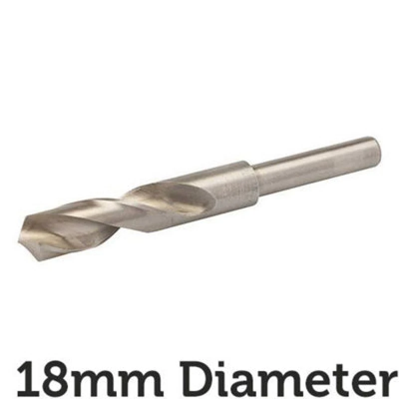 Image of Loops PRO 18mm Blacksmiths Drill Bit 12.5mm Shank Metal Milling Sheet Steel Aluminium Metallics