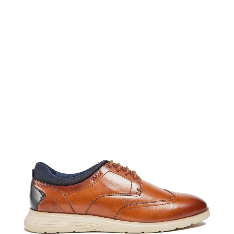 Image of Pod Mens Vantage Lace Up Leather Casual Shoes UK Size 9 (EU 43) Cognac POD039-Cognac-9