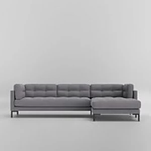 Image of Swoon Landau Smart Wool Corner Sofa - Right Hand Side - Corner Sofa - Pepper