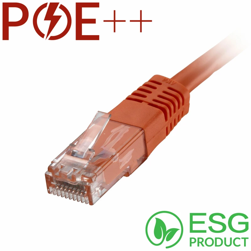 Image of Cablenet Cablenet 0.5m Cat6 RJ45 Orange U/UTP PVC 24AWG Flush Moulded Booted Patch Lead (PK 100) 60-9005B