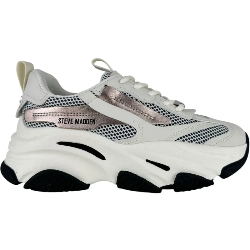 Image of Steve Madden Womens chunky sole trainers Steve Madden Possession-E Blanc Unisex 38