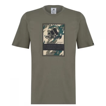 Image of adidas QT T Shirt Mens - Green BOS