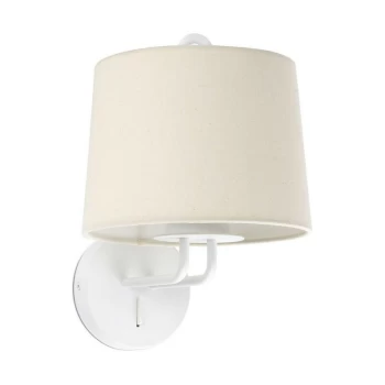 image of Faro MONTREAL - Wall Light with Shade White, E27