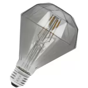 image of Prolite LED Diamond 4W ES-E27 Dimmable Funky Filaments 1800K Extra Warm White Smoke 95lm ES Screw E27 Globe Large Light Bulb