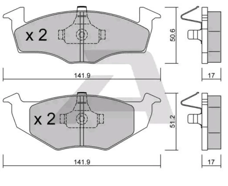 Image of AISIN Brake pad set AISIN BPVW-1018