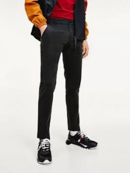 Image of Tommy Jeans Scanton Slim Fit Chino Pants, Black, Size 38, Inside Leg Regular, Men