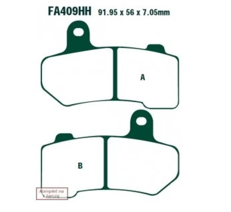 Image of EBC Brakes FA409V Brake pad set Brake Pad Set,disc brake (402)