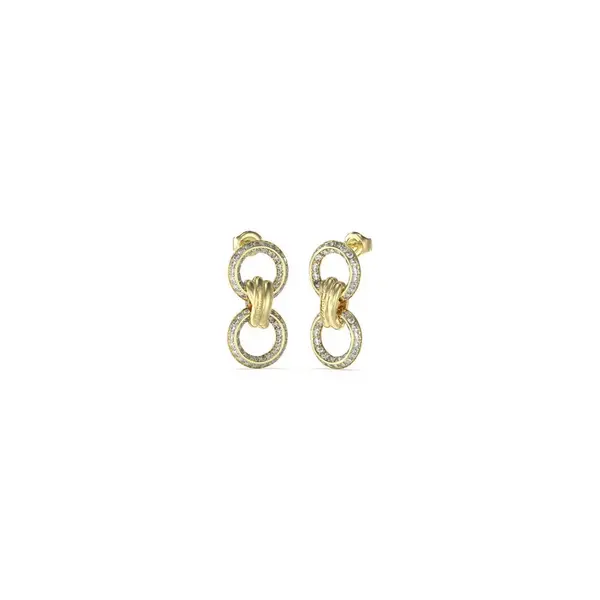 Image of Guess Jewellery Ladies 30mm Circle Knot Pendant UBE04061YG