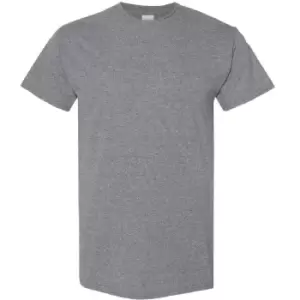 image of Gildan Mens Heavy Cotton Short Sleeve T-Shirt (L) (Graphite Heather)