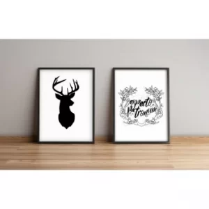 Image of 2PYSCT-001 Multicolor Decorative Framed MDF Painting (2 Pieces)