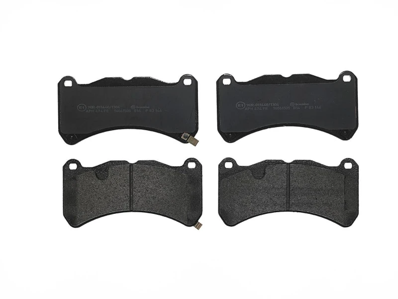 Image of BREMBO P 83 146 Brake pad set PRIME LINE with acoustic wear warning, without accessories, with anti-squeak plate Brake Pad Set,disc brake (402)