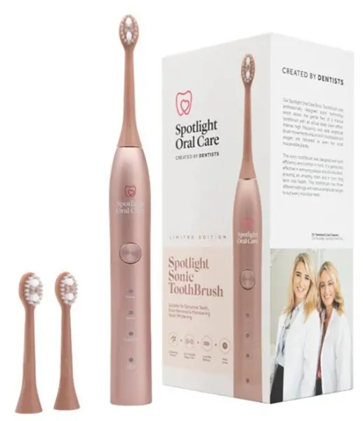 image of Spotlight Oral Care Rose Gold Sonic Electric Toothbrush