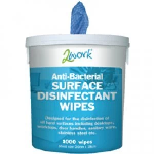 image of 2Work Disinfectant Wipe Bucket 1000 EBSD1000