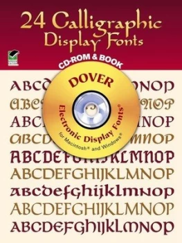 Image of 24 Calligraphic Display Fonts Cd-Rom and Book Paperback