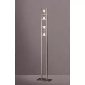 Image of Salomon floor lamp 4 G9 bulbs, satin nickel