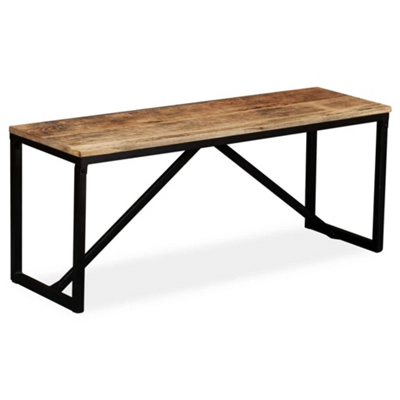 Image of vidaXL Solid Mango Wood Bench 110x35x45cm Home Hallway Entryway Table Stand