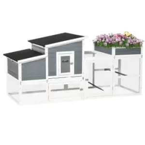 Image of Pawhut Wooden Chicken Coop With Nesting Box