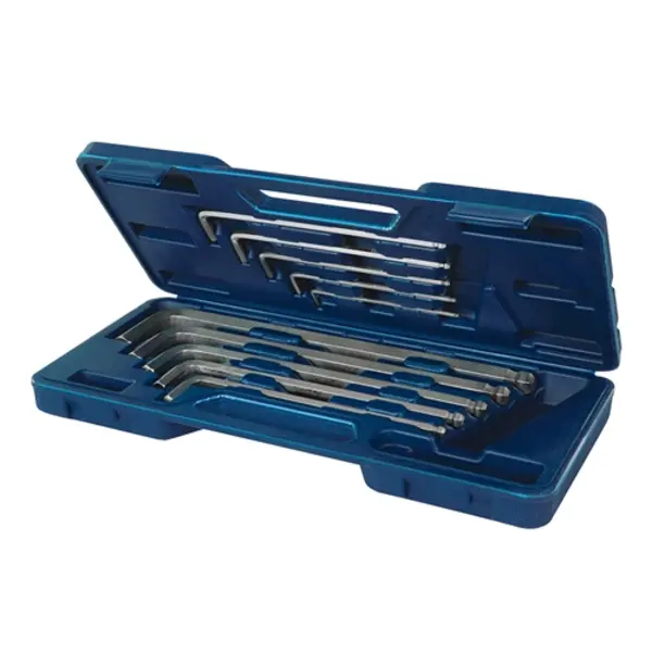 Image of Silverline Extra-Long Hex Key Ball End Set 10pce - 3 - 17mm