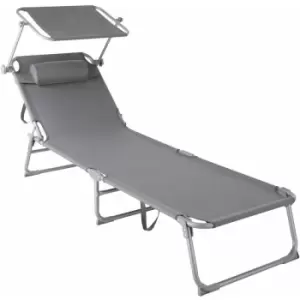 Tectake Sun Lounger Chloe Grey