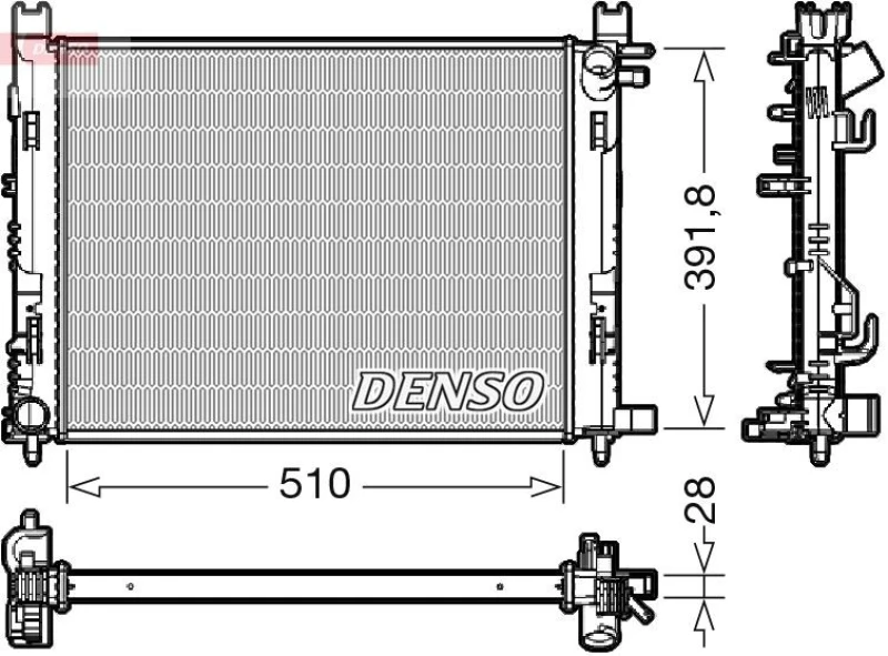 Image of DENSO Engine radiator DENSO DRM23109