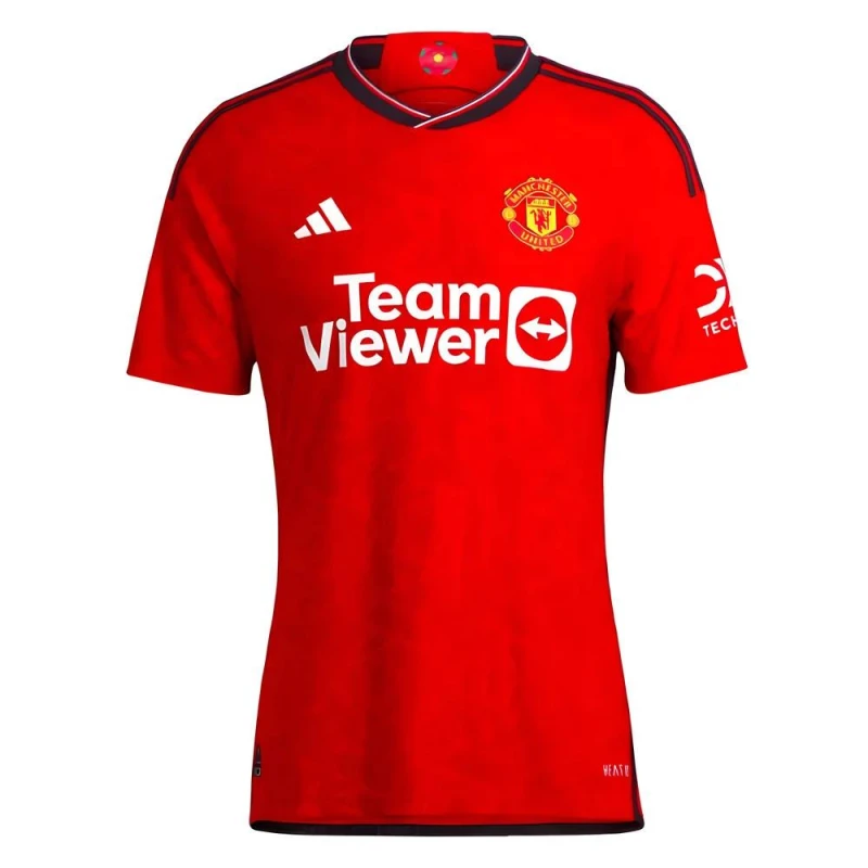 Image of adidas Manchester United Authentic Home Shirt 2023 2024 Adults - Red Red M