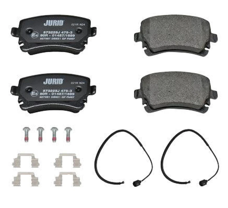Image of JURID 573225J Brake pad set incl. wear warning contact Brake Pad Set,disc brake (402)