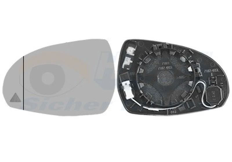 Image of VAN WEZEL Wing mirror glass VAN WEZEL 2902835
