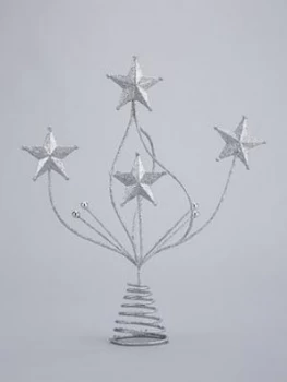 image of Festive 28cm Glitter Star Christmas Tree Topper