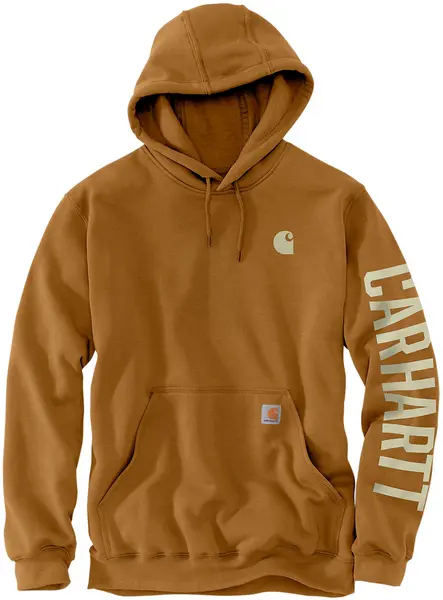Image of Carhartt Rain Defender Loose Fit Midweight C Graphic Hoodie, brown, Size 2XL