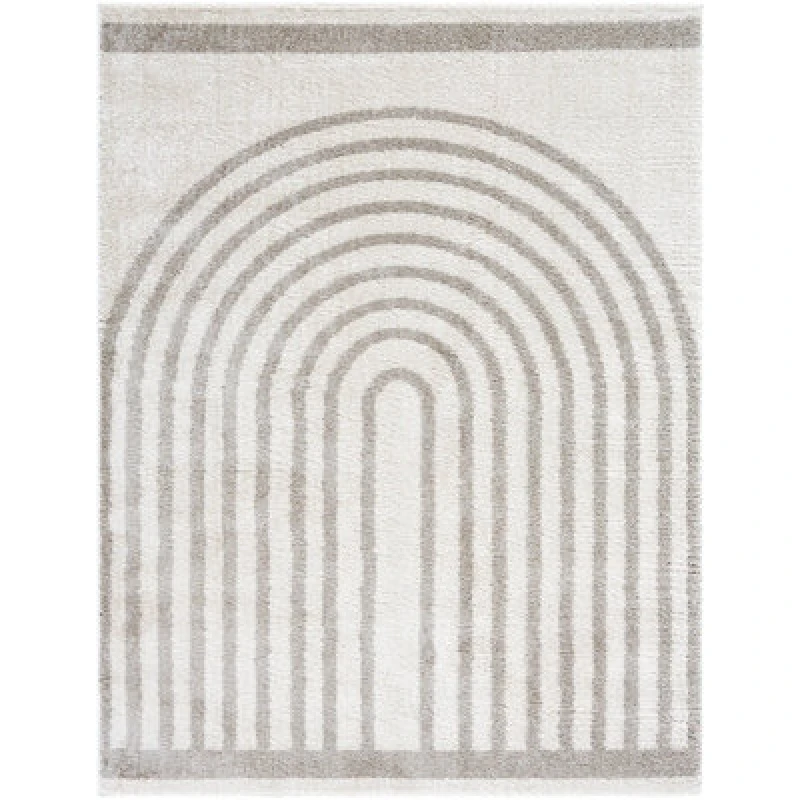 Image of Livabliss Fossay Shag-Washable Beige Brown Green Grey Modern High Pile Living Rug in Mid Grey Size: 200cm x 275cm Mid Grey Unisex 200cm x 275 cm