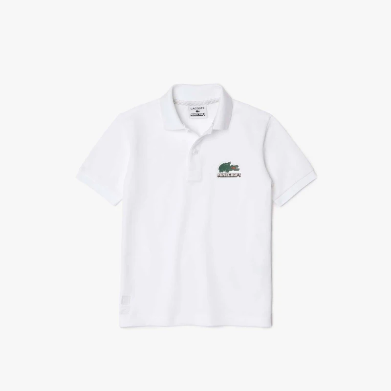 Image of Lacoste Lacoste Organic Cotton Piqu Polo Shirt - White White 8