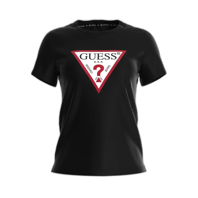Image of Guess Triangle Logo T-Shirt 14795048 Black