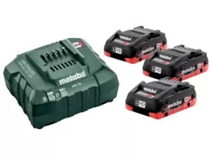 image of Metabo 685132380 18V 3x4Ah LiHD Batteries ASC55 Charger Set