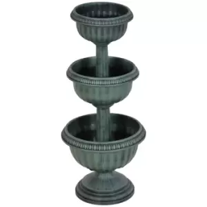 Image of Outsunny 3 Tier Chelsea Planter - Green