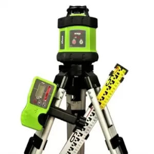 image of Imex - E60 Mini Rotating Laser Kit Leveller Receiver Tripod 2m Staff Waterproof